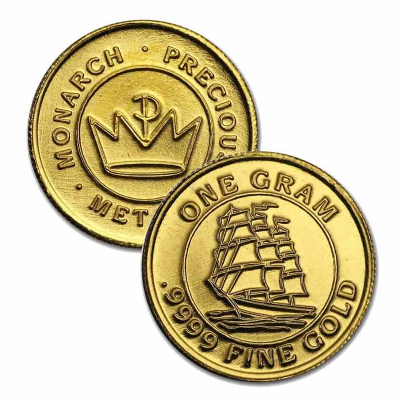 1 Gram Monarch Clipper Ship Gold Round (Capsule) l JM Bullion™