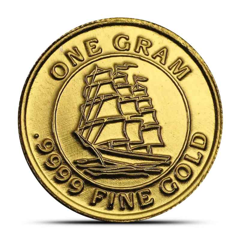 1 Gram Monarch Clipper Ship Gold Round (Capsule) l JM Bullion™