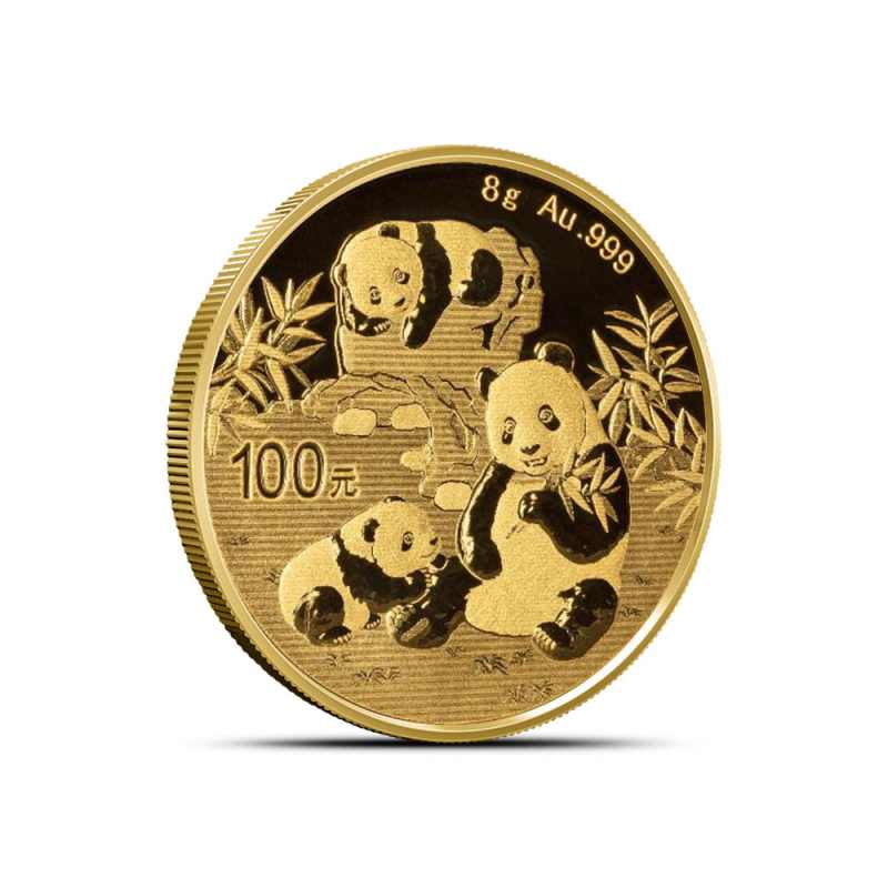 999.9•*¨*•.¸♬︎ 2025 8 Gram Chinese Gold Panda Coin (BU) l JM Bullion™