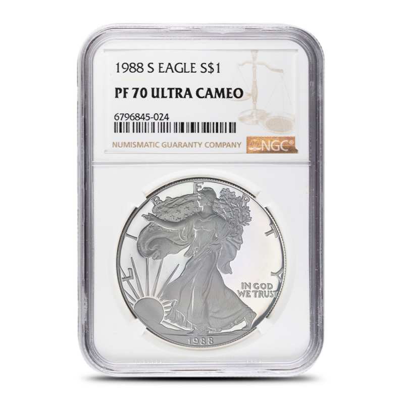 Buy 1988-S American Silver Eagles (NGC PF70) l JM Bullion™