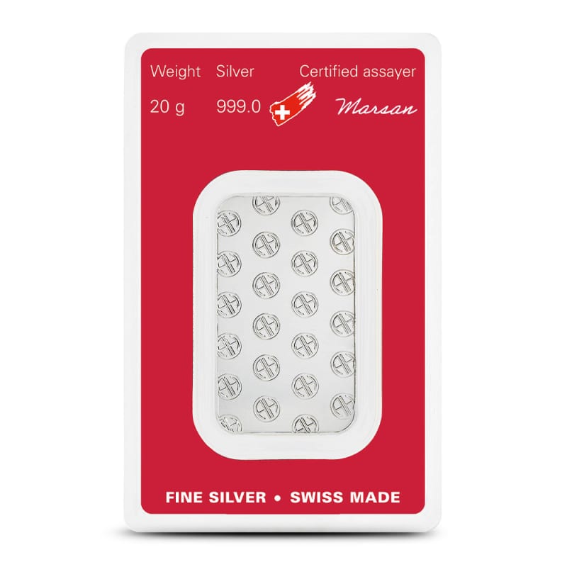 20 Gram Argor Heraeus Silver Bar (New) l JM Bullion™