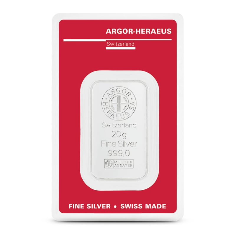 20 Gram Argor Heraeus Silver Bar (New) l JM Bullion™