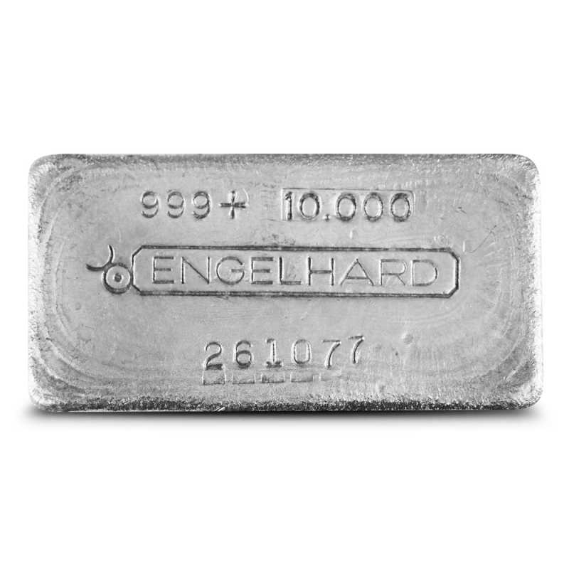 10 oz Engelhard Cast-Poured Silver Bar (Bull Logo) l JM Bullion™