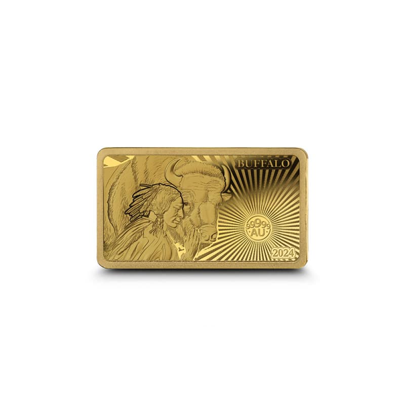Createur 24K gold 数字盤　全体　sliver 925 稼働品 2024 1/100 oz Proof SID Gold Worlds Purest Bullion Buffalo Coin l