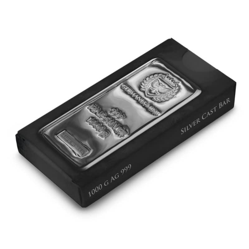 1 Kilo Germania Mint Cast Silver Bar (New) l JM Bullion™