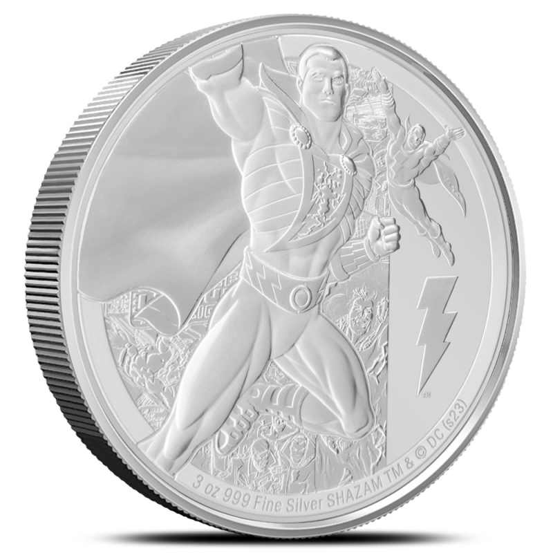 アメノトリフネ　シークレット 2023 3 oz Proof Niue Silver Classic Superhero Shazam Coin l JM