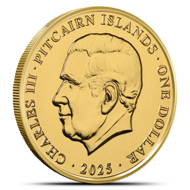 2025 1/4 oz Pitcairn Islands Gold Lunar Year of the Snake Coin l