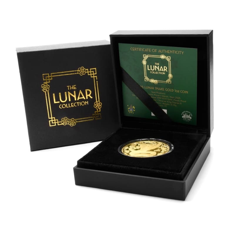 2025 Proof Pitcairn Islands Gold Lunar Year of the Snake Coin l JM