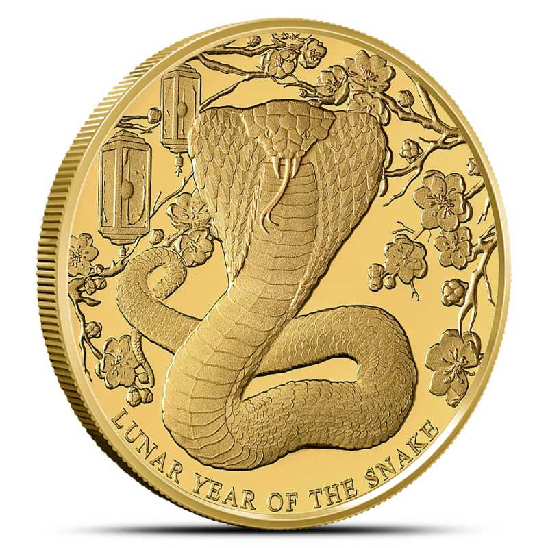 2025 Proof Pitcairn Islands Gold Lunar Year of the Snake Coin l JM