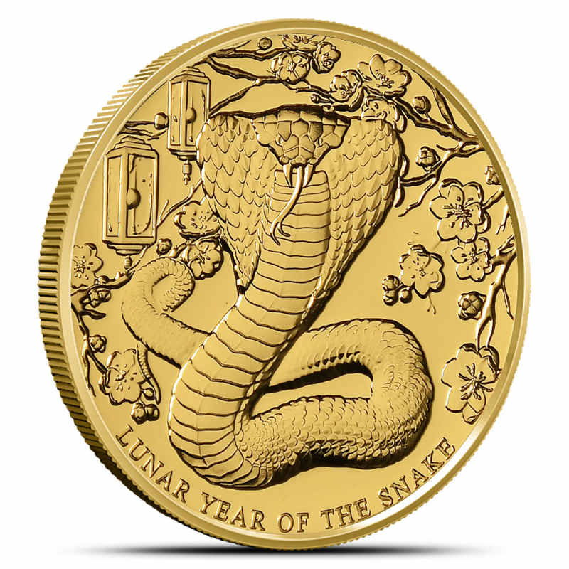 2025 1 oz Pitcairn Islands Gold Lunar Year of the Snake Coin l JM