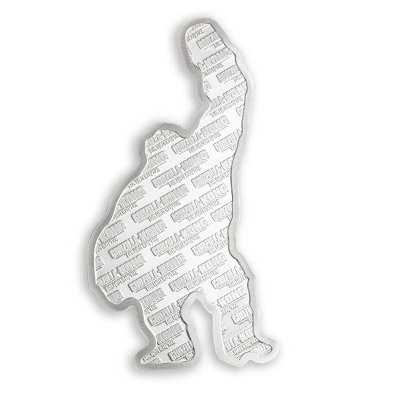 Colorized Godzilla x Kong The New Empire Kong Shaped Silver Bar l