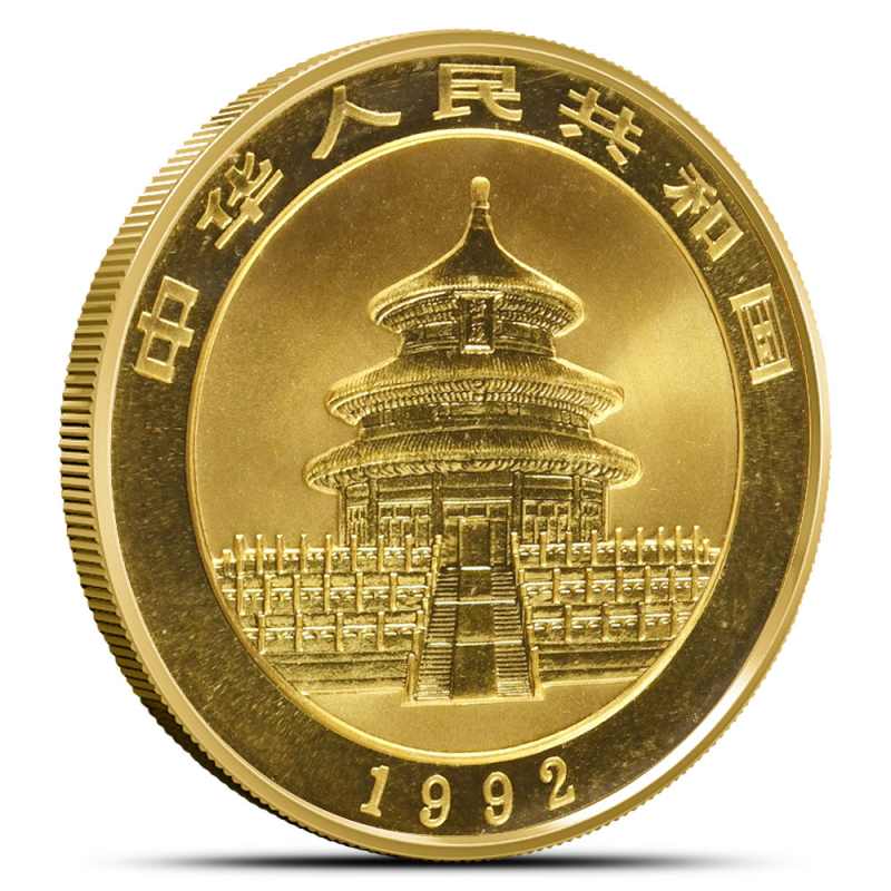 1992 1 oz Chinese Gold Panda Coin (Small Date, Sealed) l JM Bullion™