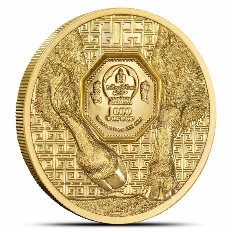 2025 1/10 oz Proof Mongolia Gold Bison Coin l JM Bullion™