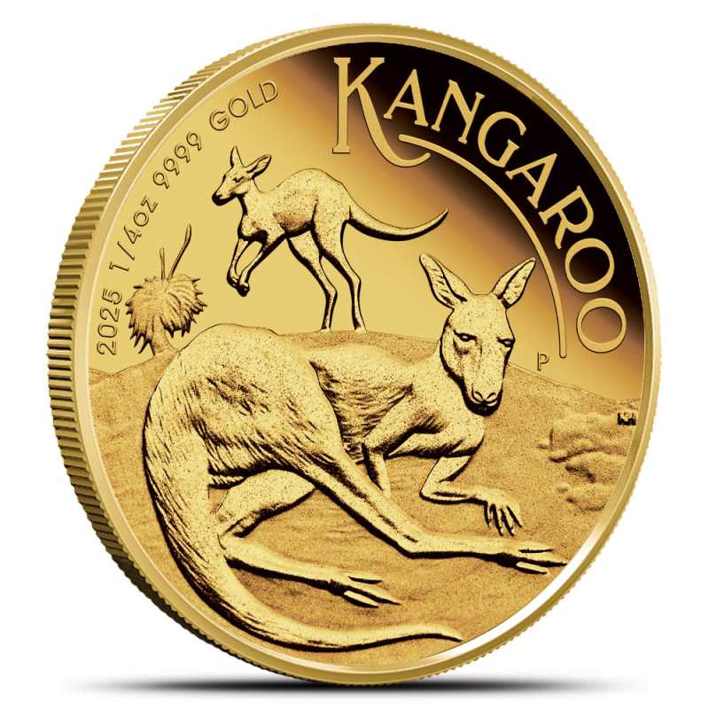 【タグ付き極美品激レアカラー】time is on KANGAROO JMP 2025 1/4 oz Proof Australian Gold Kangaroo Coin l JM Bullion™