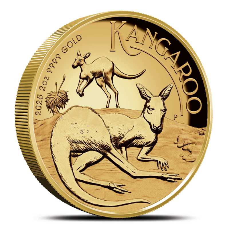 【タグ付き極美品激レアカラー】time is on KANGAROO JMP 2025 2 oz Proof Australian Gold Kangaroo Coin (High Relief) l JM
