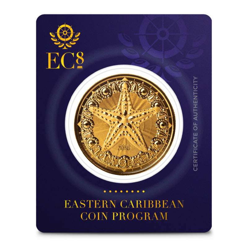 2024 1 oz EC8 Gold Montserrat Starfish Coin l JM Bullion™