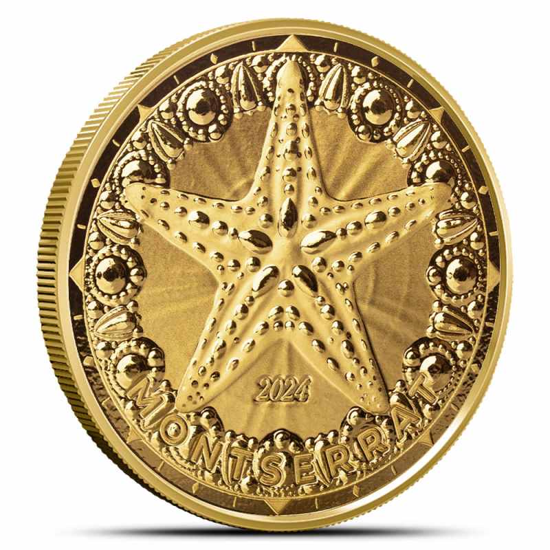 2024 1 oz EC8 Gold Montserrat Starfish Coin l JM Bullion™