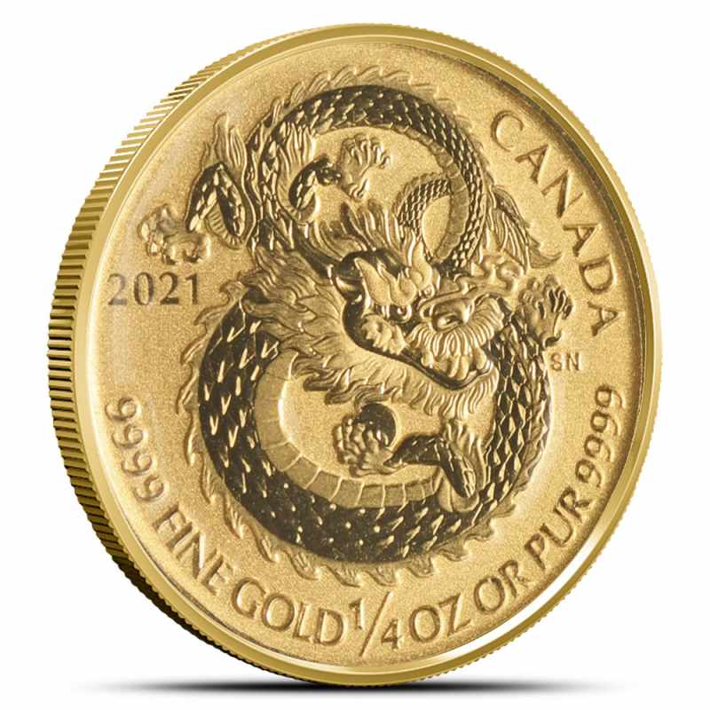 2021 1/4 oz Canadian Dragon Gold Coin l JM Bullion™