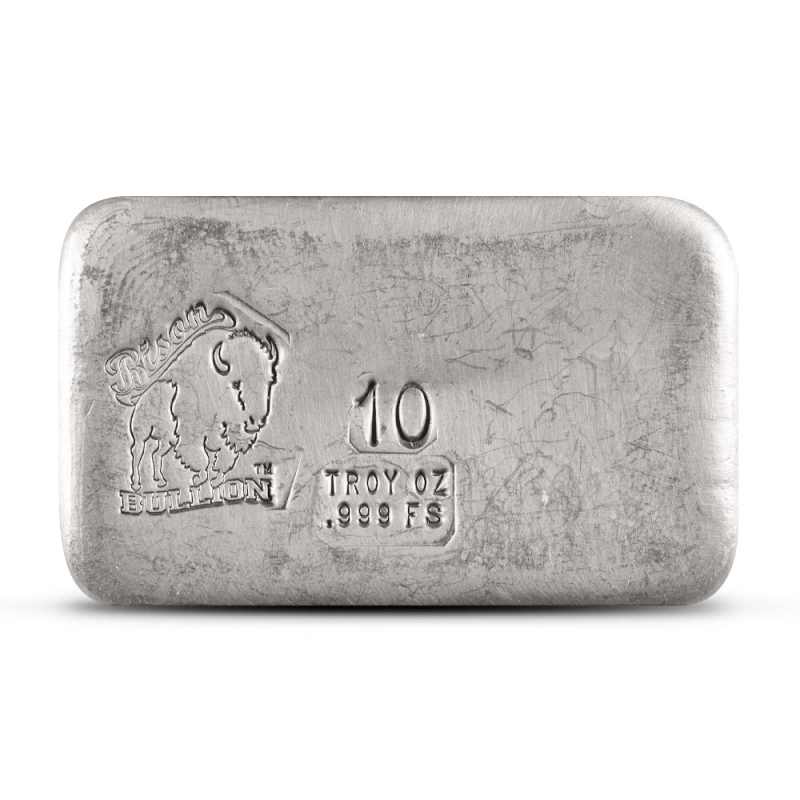10 oz Hand Poured Silver Bar (Varied Condition, Any Mint) l JM