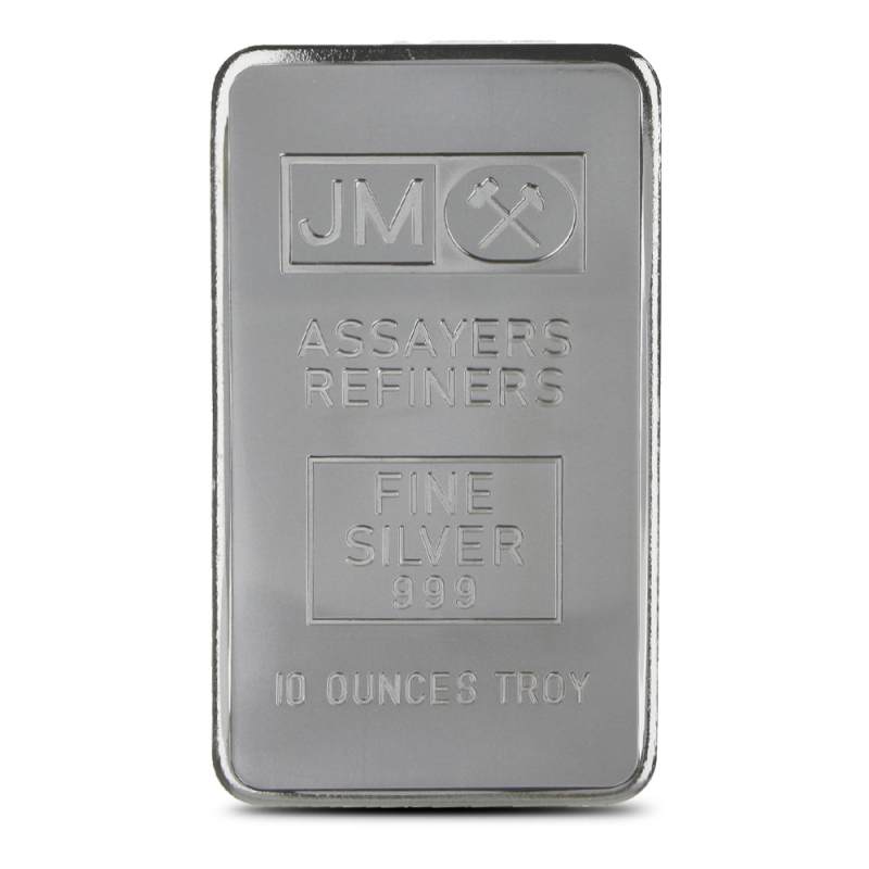 10 oz Johnson Matthey Silver Bar (New) l JM Bullion™