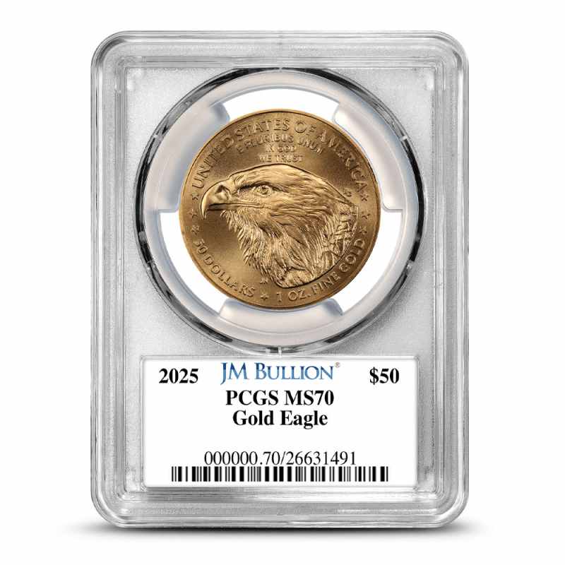2025 American Gold Eagle Coin PCGS MS70 (Trump JM Bullion Label) l