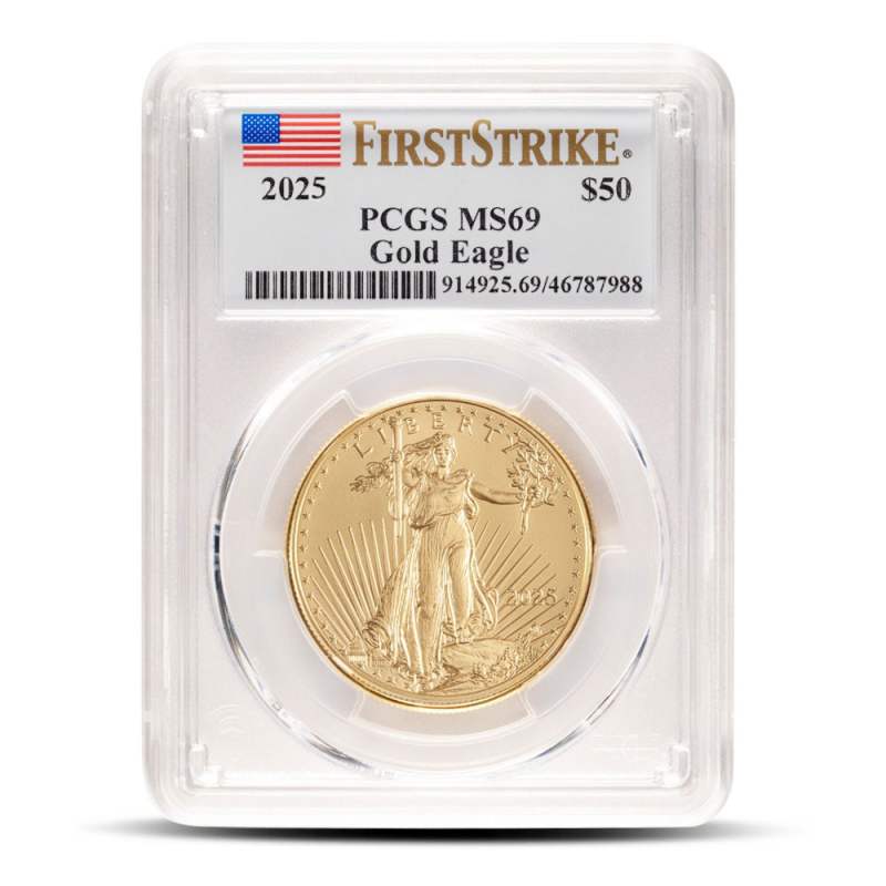 2025 1 oz American Gold Eagle Coin PCGS MS69 FS l JM Bullion™
