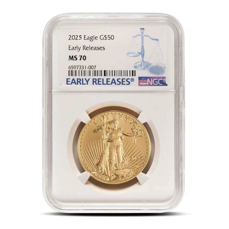 2025 1 oz American Gold Eagle Coin NGC MS70 ER l JM Bullion™