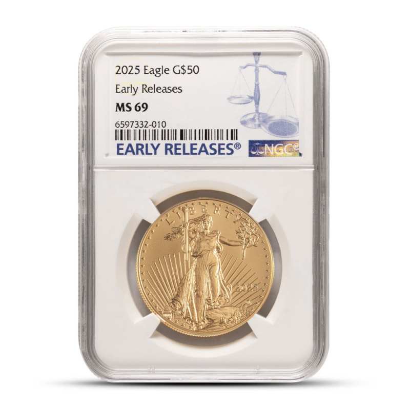 2025 1 oz American Gold Eagle Coin NGC MS69 ER l JM Bullion™