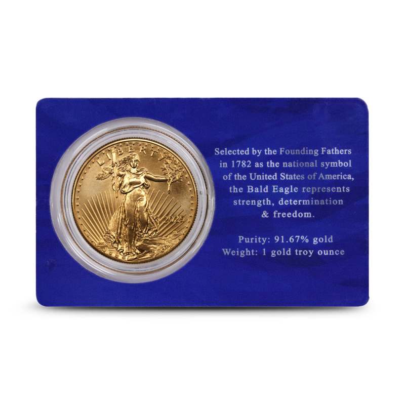 2025 1 oz American Gold Eagle Coin (BU, Blue Eagle Card) l JM Bullion™