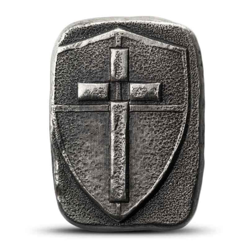 1 oz MK Barz Holy Cross Shield Silver Bar (New) l JM Bullion™