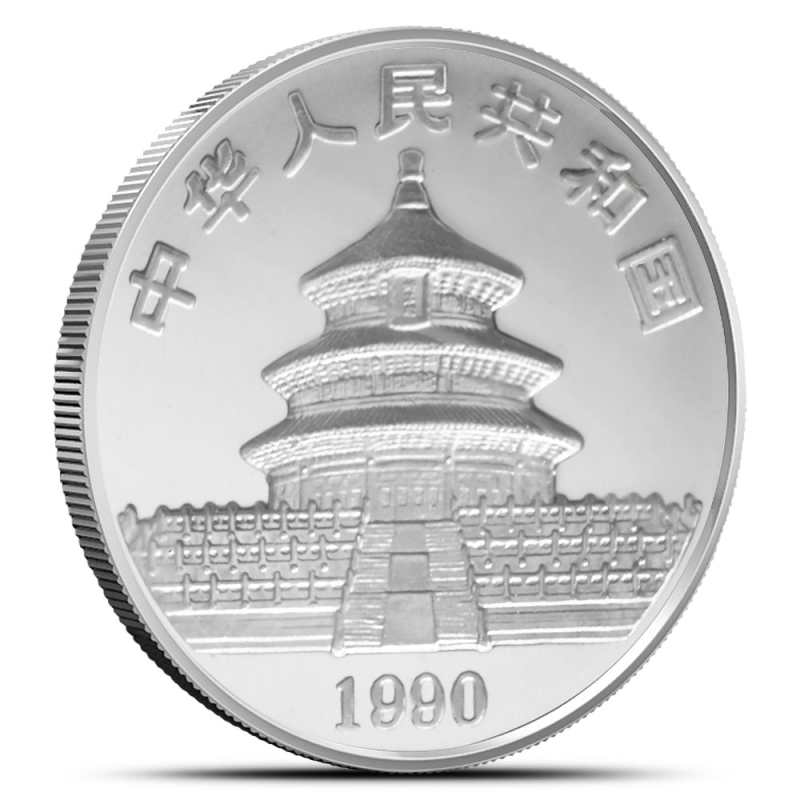1990 1 oz Chinese Silver Panda Coin (Large Date, Sealed) l JM Bullion™