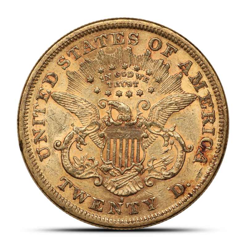 1875-S Pre-33 $20 Liberty Gold Double Eagle Coin (Type 2, XF) l JM