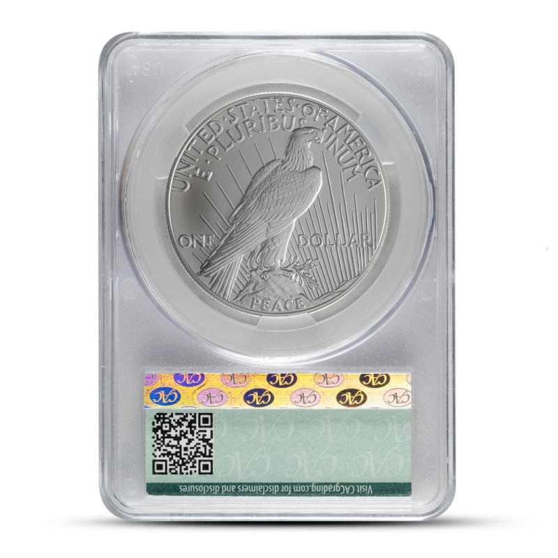 2023 Peace Silver Dollar Coin CAC MS70 Advanced Delivery l JM Bullion™