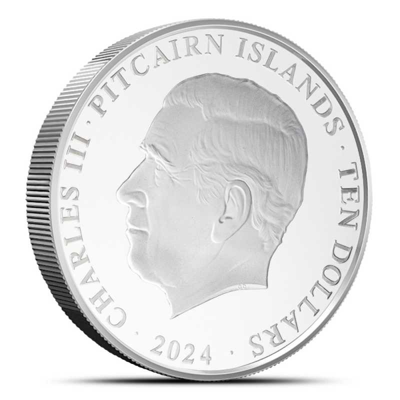 2024 5 oz Proof Pitcairn Islands Silver Lunar Year of the Dragon