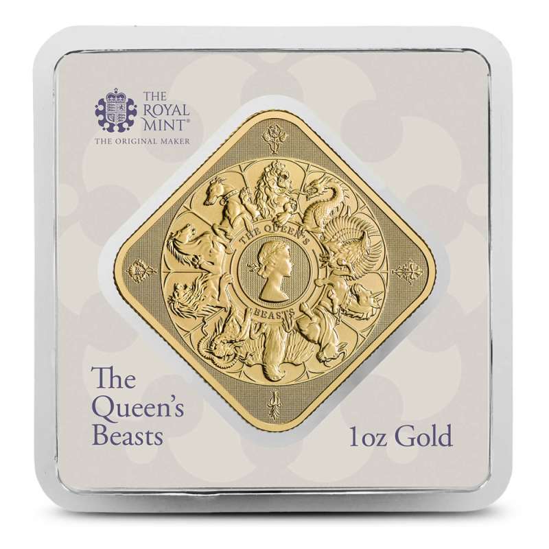 1 oz The Royal Mint Queen's Beast Completer Gold Bar l JM Bullion™