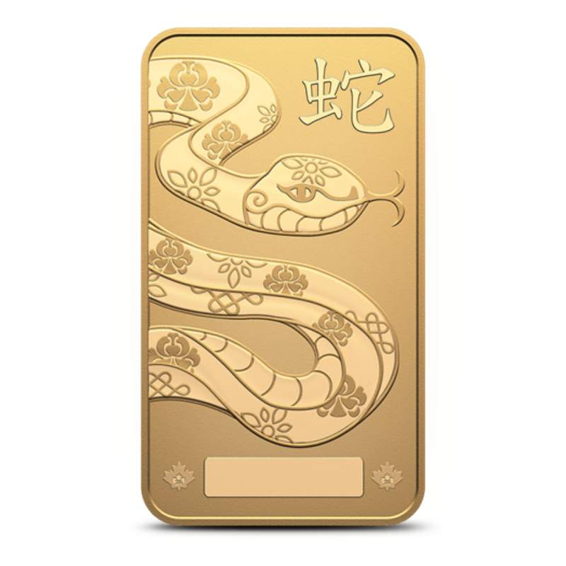 2025 (RCM) Royal Canadian Mint Lunar Year of the Snake Gold Bar l