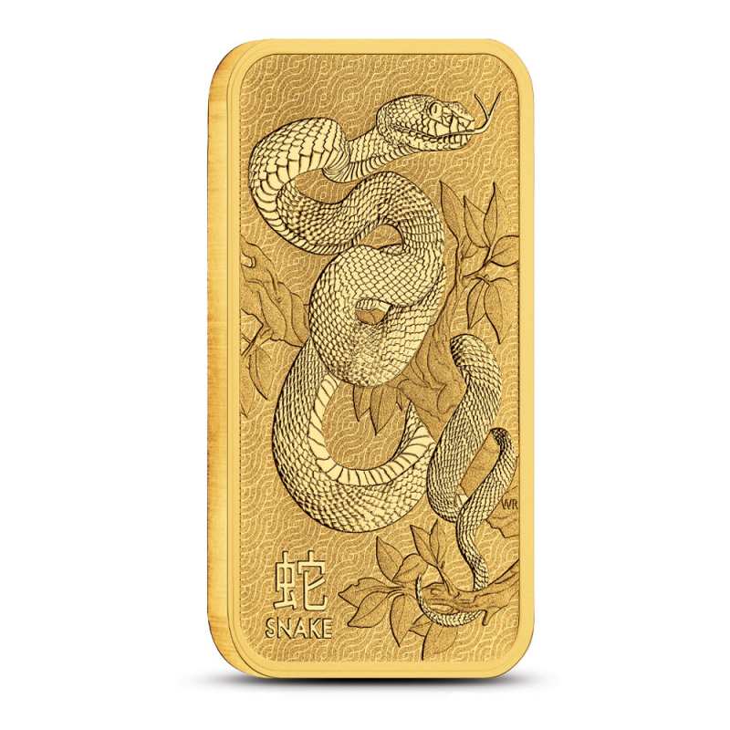 1 oz Perth Mint Lunar Year of the Snake Gold Bar (New) l JM Bullion™