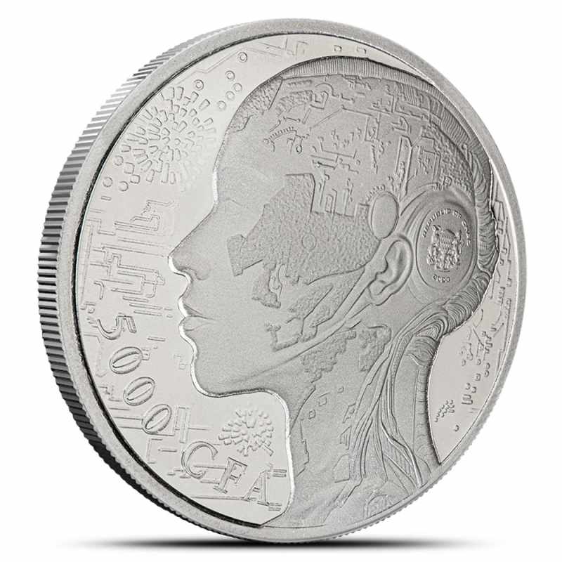 2023 1 oz Republic of Chad Silver AI Developed Coin (BU) l JM Bullion™