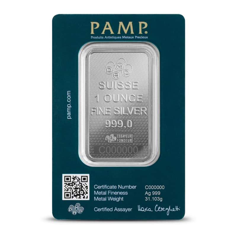 1 oz PAMP Suisse Lady Fortuna 45th Anniversary Silver Bar l JM
