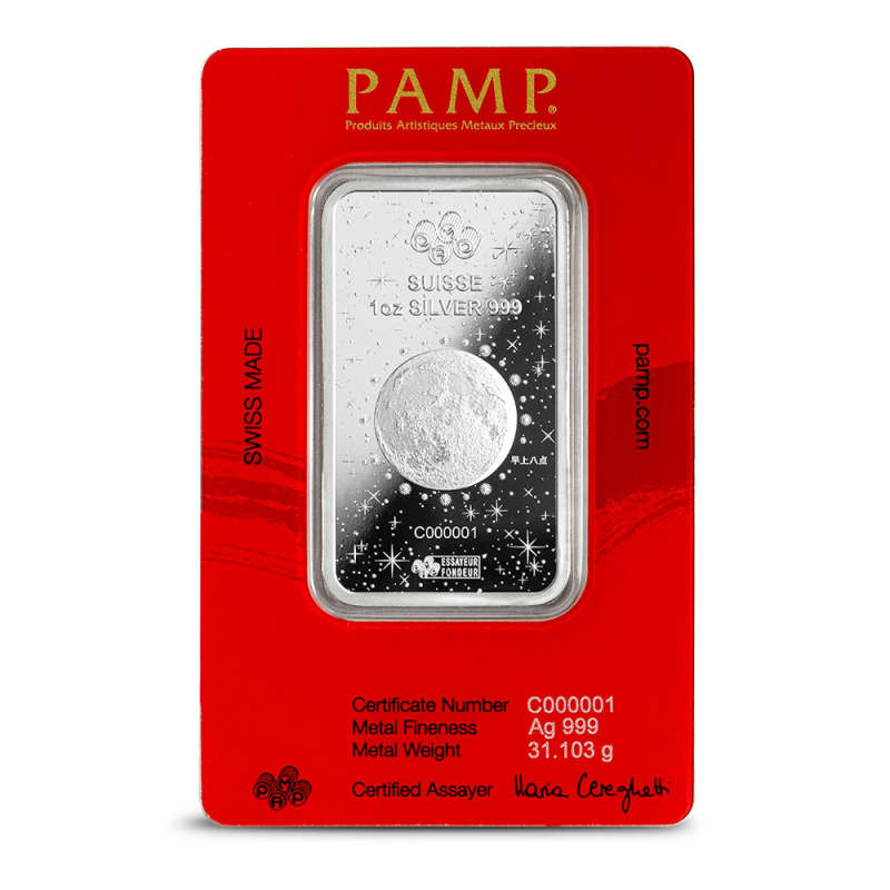 2024 1 oz PAMP Suisse Lunar Legend Azure Dragon Silver Bar l JM