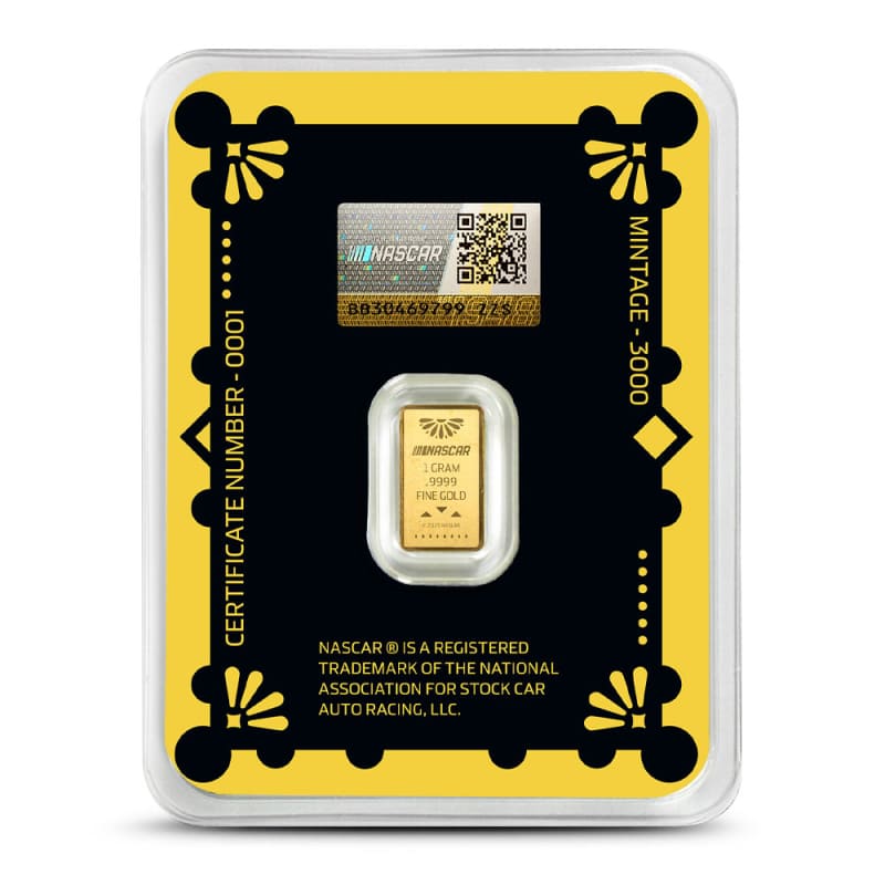 1 Gram Nascar Mexico City Gold Bar (New w/ Assay) l JM Bullion™