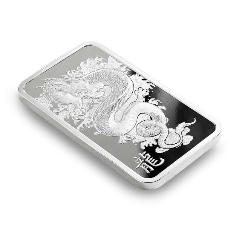 2024 1 oz PAMP Suisse Lunar Legend Azure Dragon Silver Bar l JM