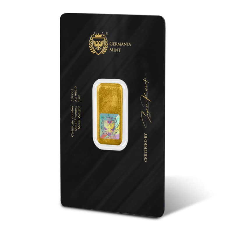 1 oz Germania Mint Cast Gold Bar (New) l JM Bullion™