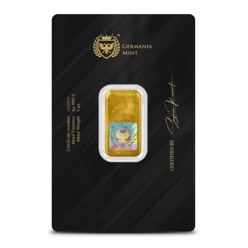 1 oz Germania Mint Cast Gold Bar (New) l JM Bullion™