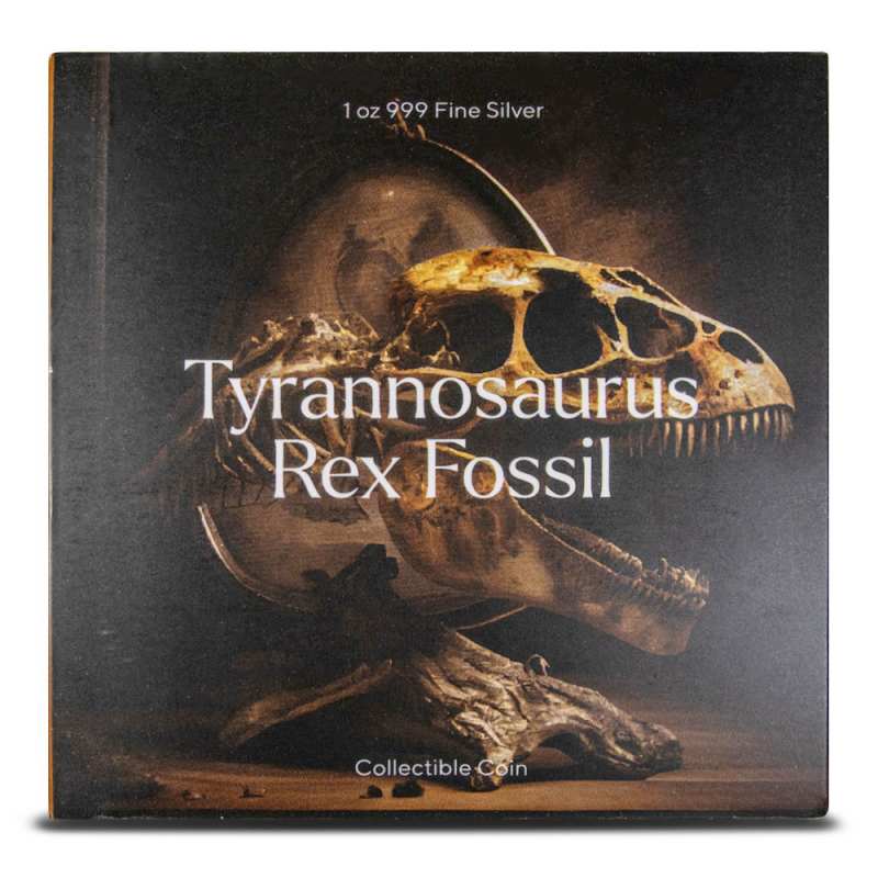 2023 Colorized Chad Bi-Metal Tyrannosaurus Rex Fossil Coin l JM