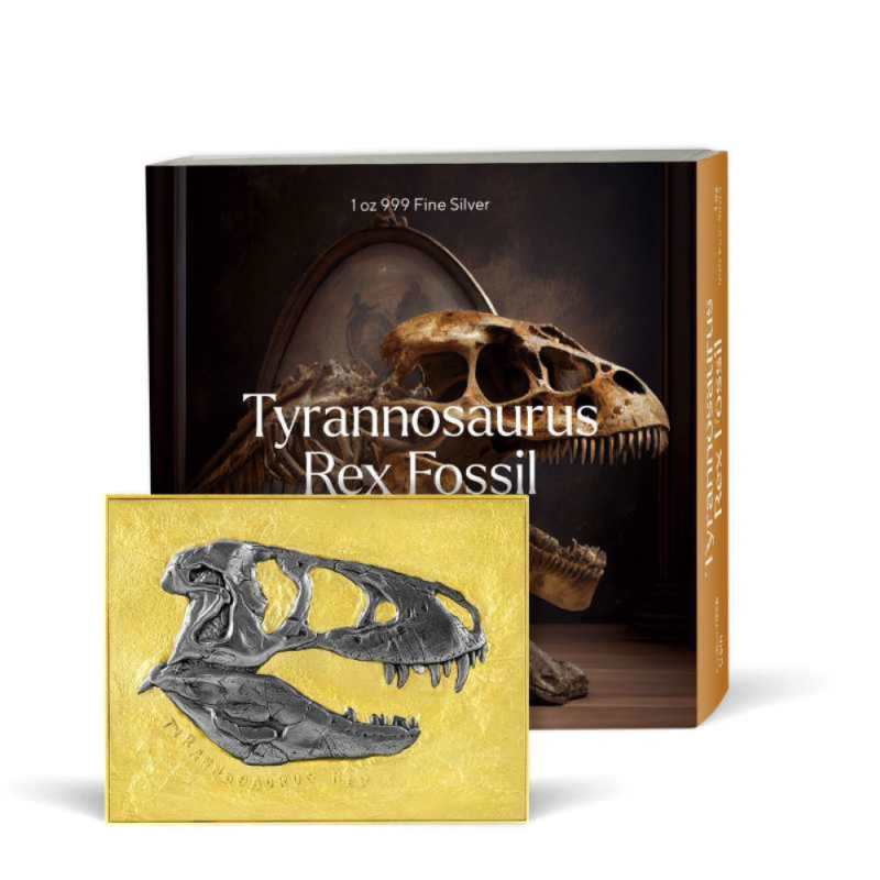 2023 Chad Bi-Metal Tyrannosaurus Rex Fossil Coin (Gilded) l JM