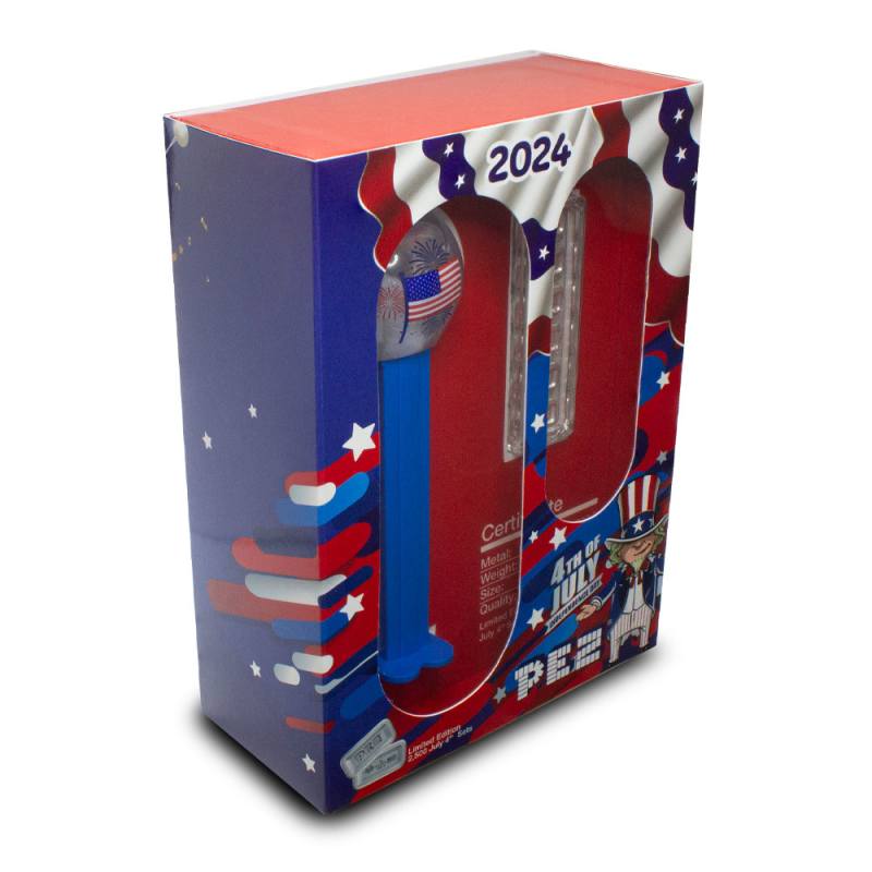 2024 30 Gram PAMP Suisse Silver 4th of July PEZ Wafers & Dispenser
