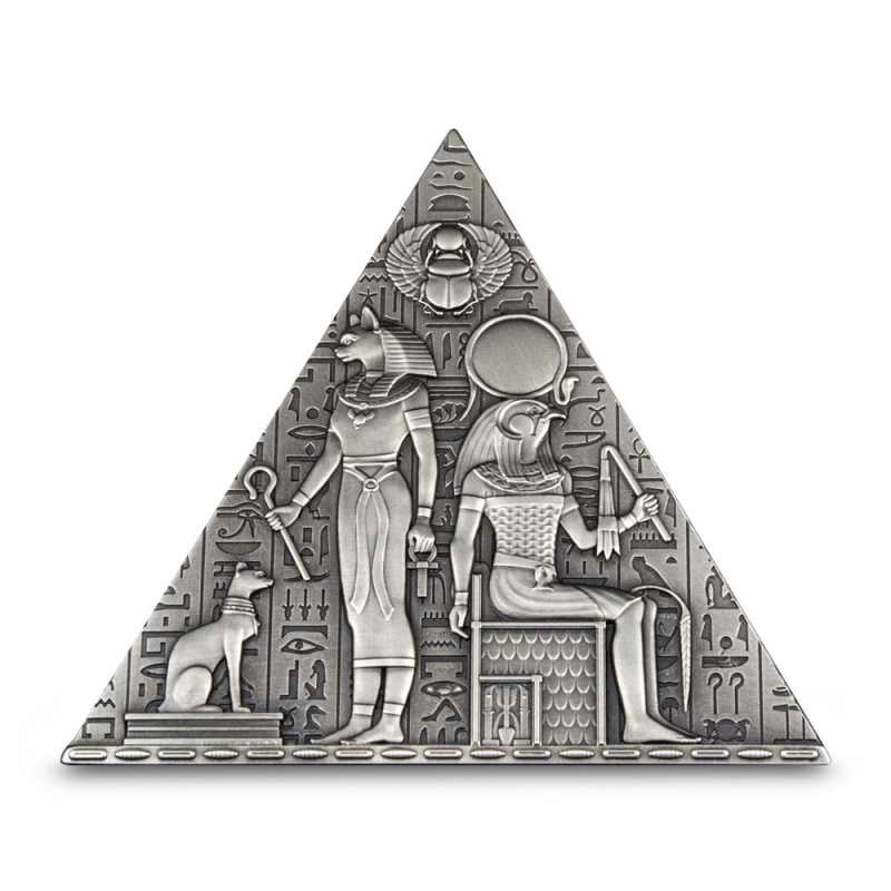 2023 Antique Republic of Djibouti Silver 3D Ancient Pyramid Coin l