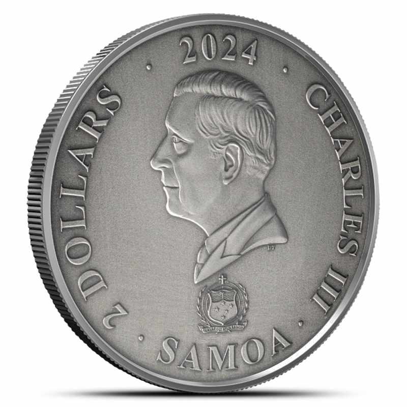 2024 Proof Samoa Mythical Creatures Silver Nine Tailed Fox Coin l