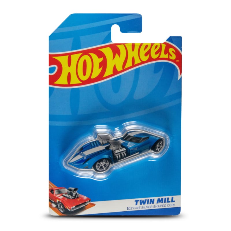 2023 Colorized Solomon Islands Silver Hot Wheels Twin Mill Coin l